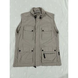 Schoffel Adventure Wear Mens Vest Beige Zip Pockets Utility Gorpcore Size 50 XL